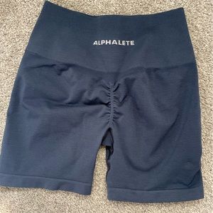 alphalete amplify shorts whale blue